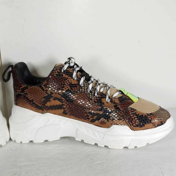 John Geiger Men's 003 US 7 Brown Python Law Top Casual Fashion Sneakers Shoes - Picture 7 of 12